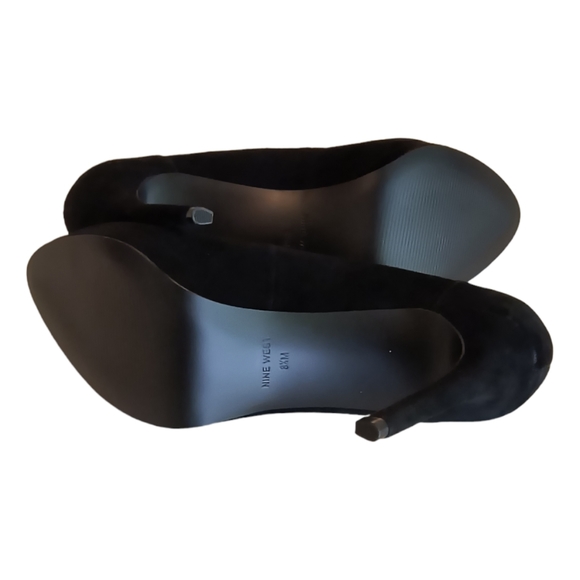 Nine West Quarless Black Suede Leather Platform Pump size: 8.5M - Picture 8 of 12